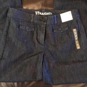 New York & Company Jeans - Denim straight leg jean size 10 tall New York & Company Jeans - Denim straight leg jean size 10 tall